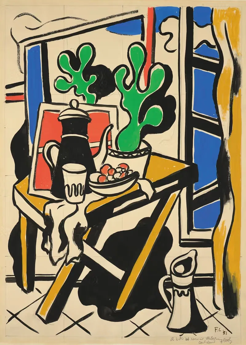 Натюрморт на кухне by Фернан Лежер, 1951 — digital art print download