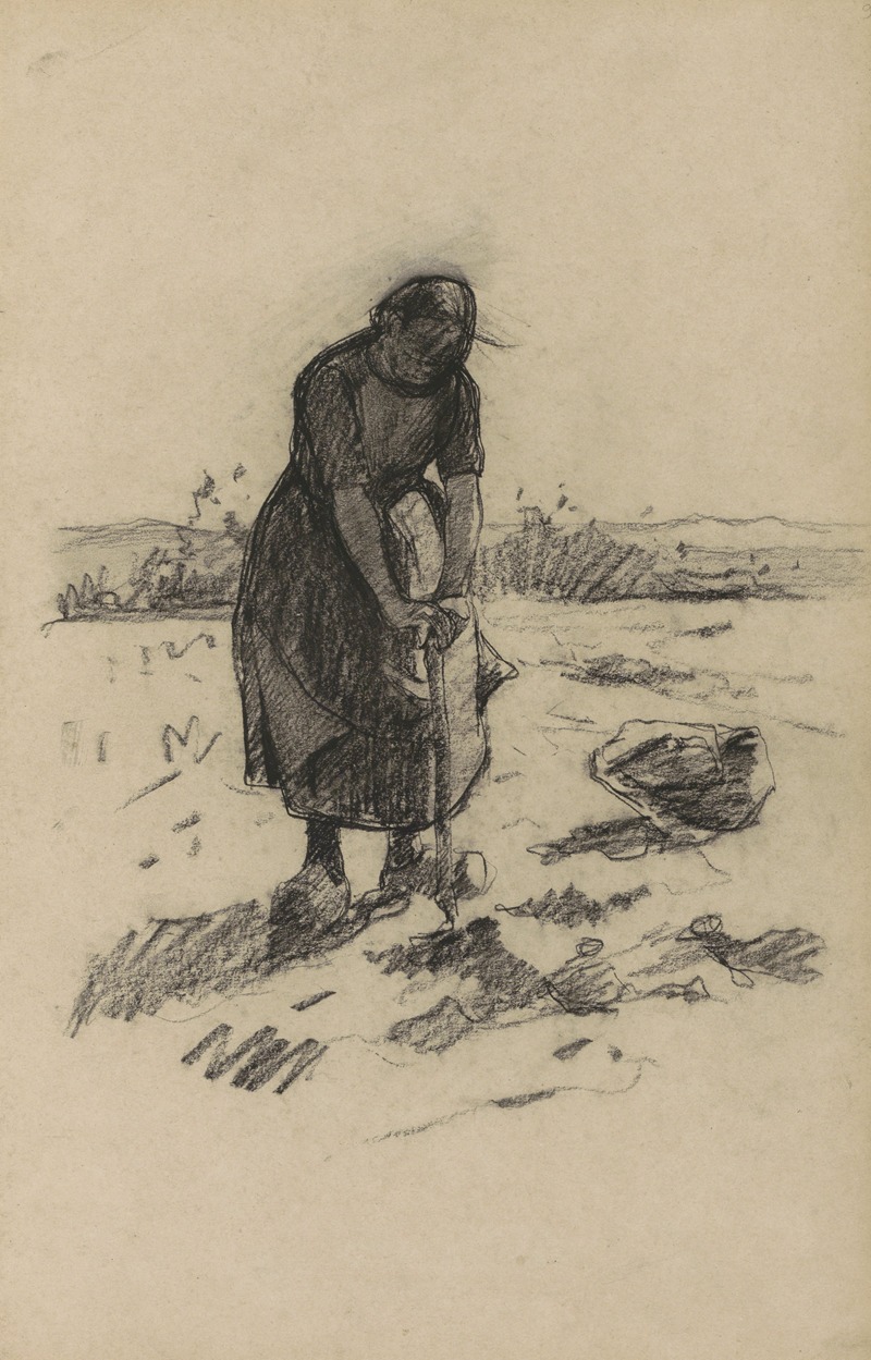 Spittende vrouw by Виллем Витсен, 1886 — digital art print download