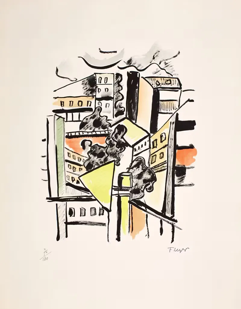 Крыши by Фернан Лежер, 1954 — digital art print download