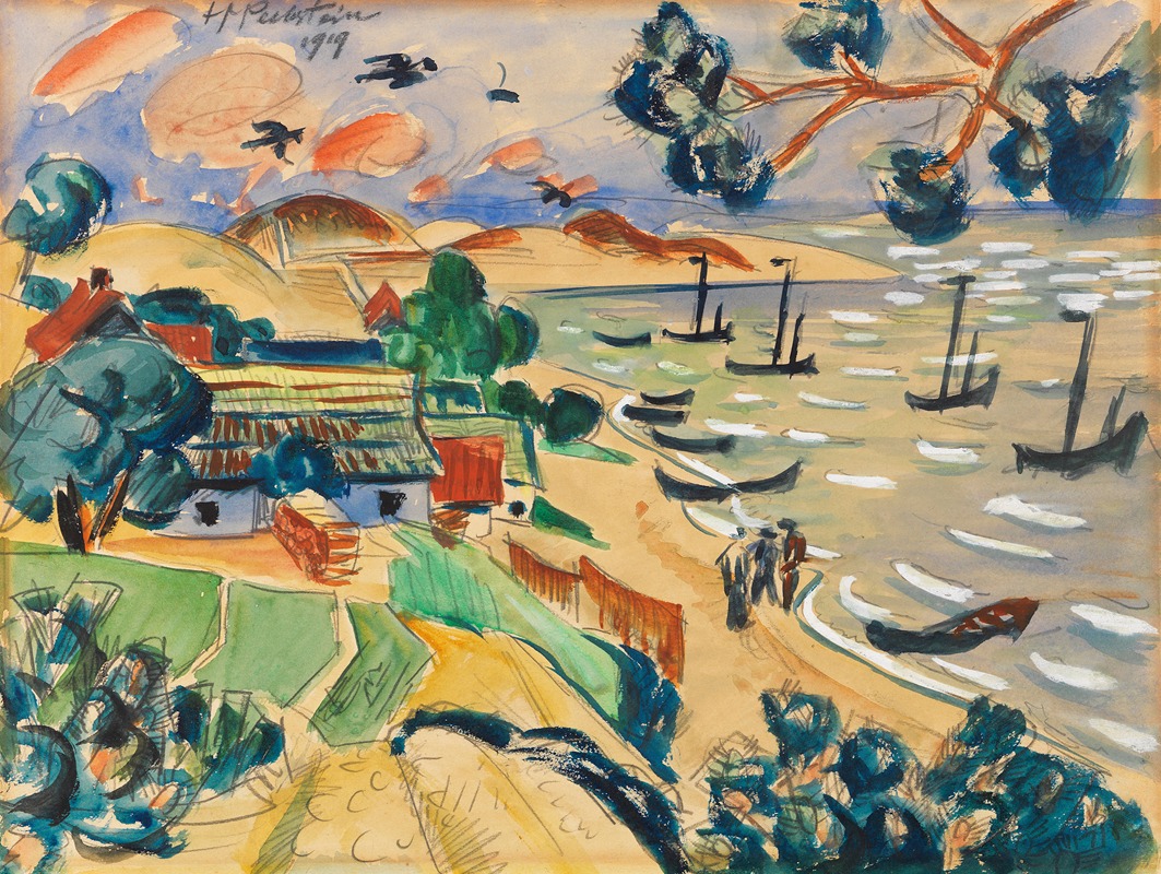 Curonian Spit by Hermann Max Pechstein, 1919 — digital art print download