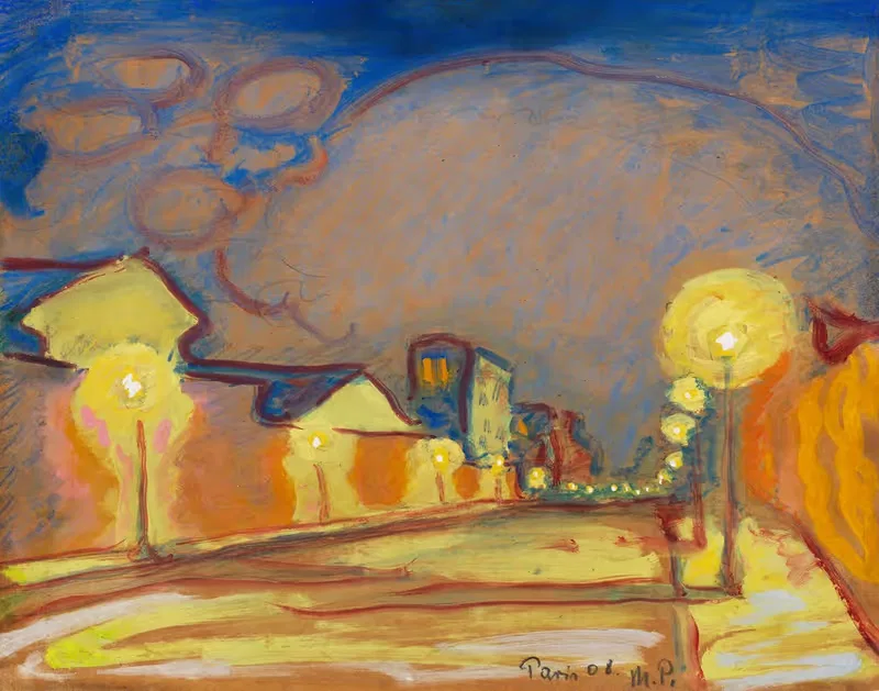 Улица в Париже by Герман Макс Пехштайн, 1908 — digital art print download