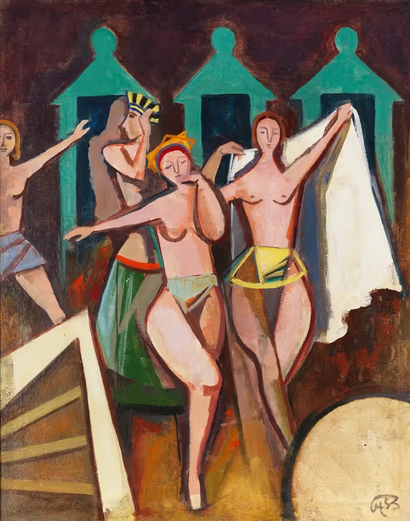 Variety dancers by Karl Hofer, 1953 — digital art print download