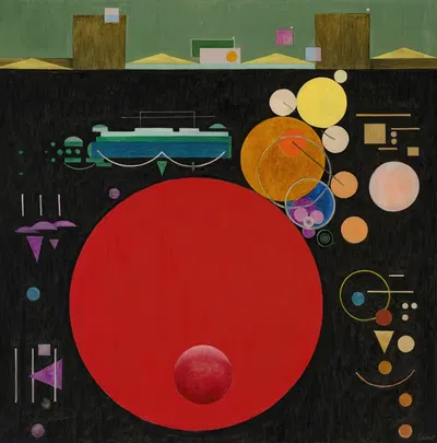 Composition with Red Circle by Rudolf Bauer, 1930 — digital art print download