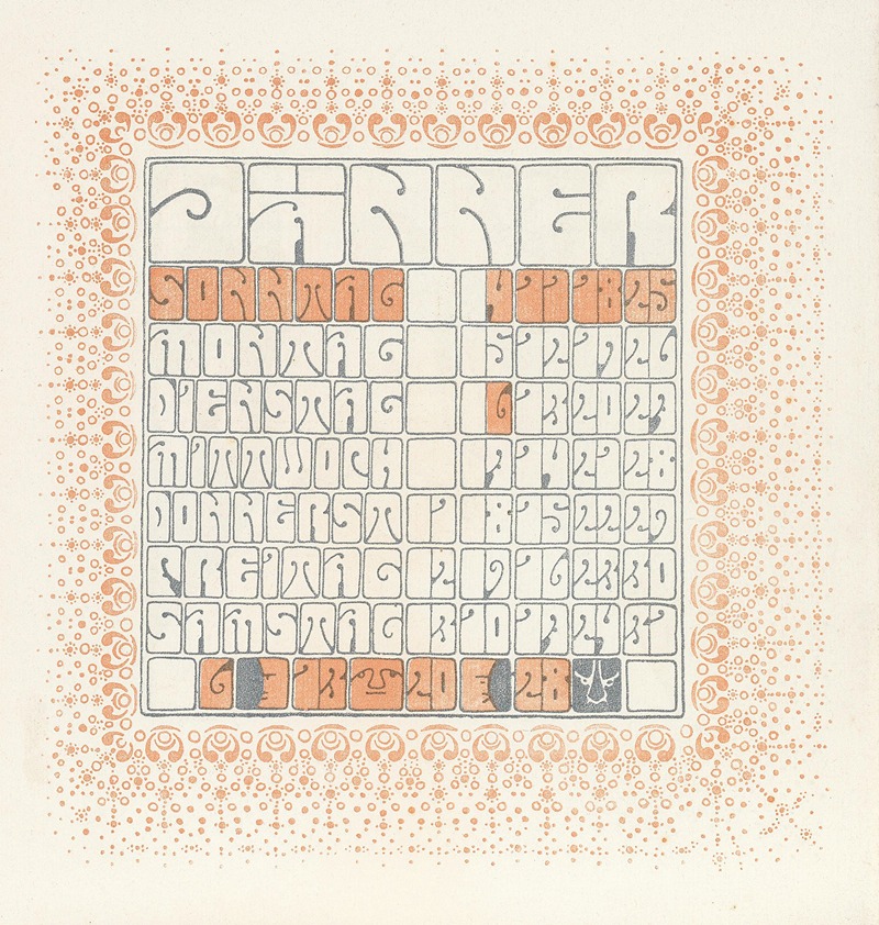 Jänner by Alfred Roller, 1903 — digital art print download