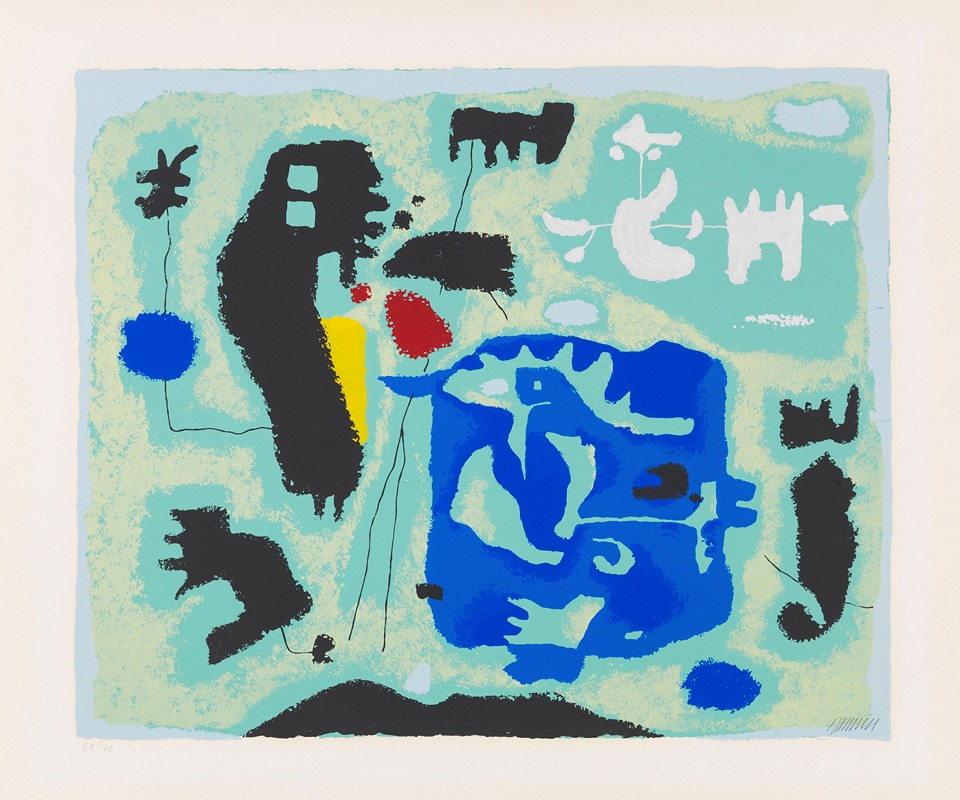 Komposition in Grün by Willi Baumeister, 1954 — digital art print download
