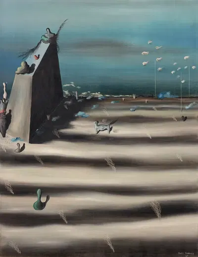Un grand tableau qui représente un paysage by Yves Tanguy, 1927 — digital art print download