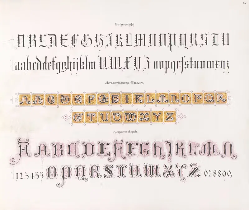 Алфавиты Дондорфа Pl.01 by Бернхард Дондорф, 1873 — digital art print download