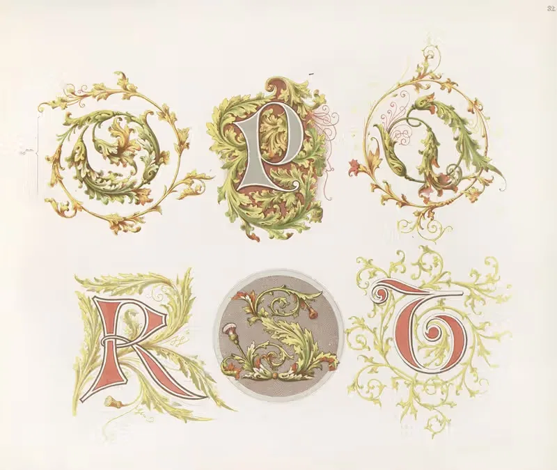 Алфавит Дондорфа Пл.18 by Бернхард Дондорф, 1873 — digital art print download