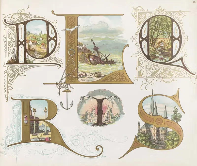 Алфавиты Дондорфа Pl.27 by Бернхард Дондорф, 1873 — digital art print download
