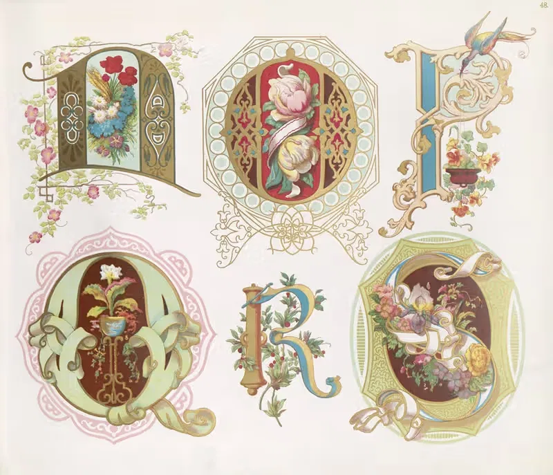 Алфавиты Дондорфа Пл.34 by Бернхард Дондорф, 1873 — digital art print download