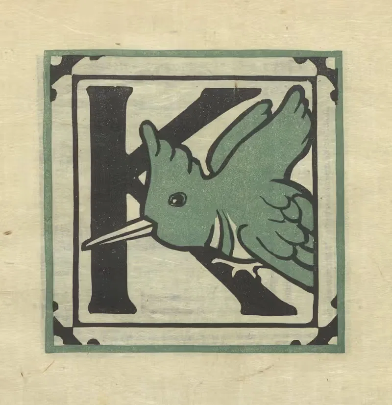 Letters designed and cut on linoleum blocks Pl.11 — Columbia University Teachers College