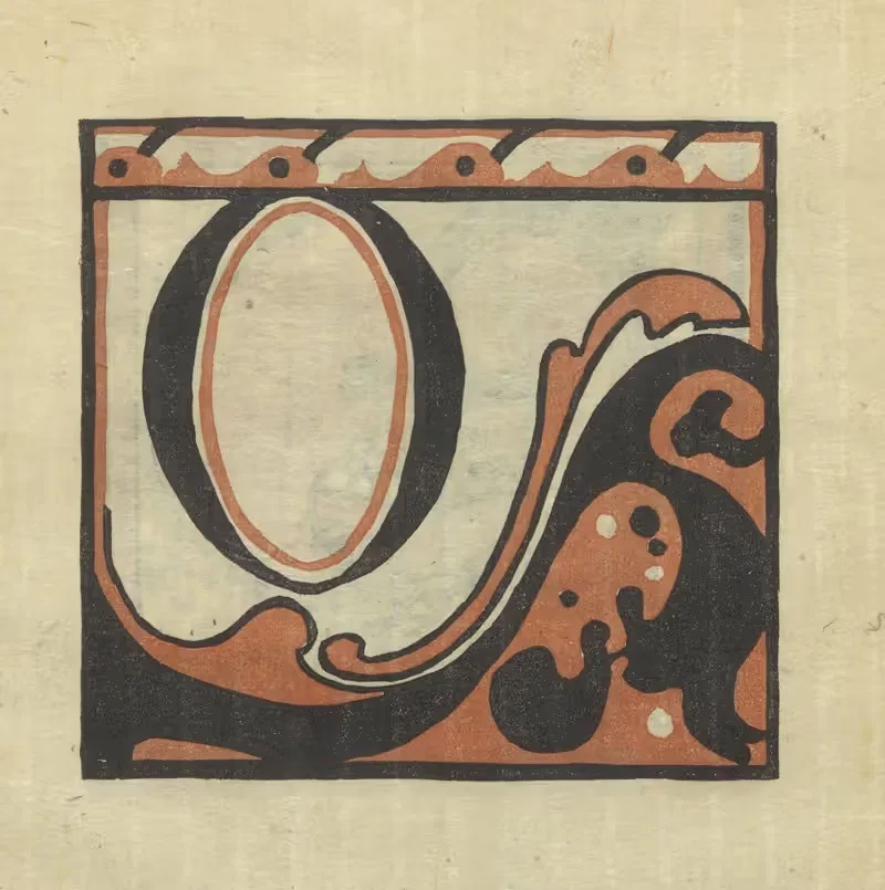 Letters designed and cut on linoleum blocks Pl.15 — Columbia University Teachers College