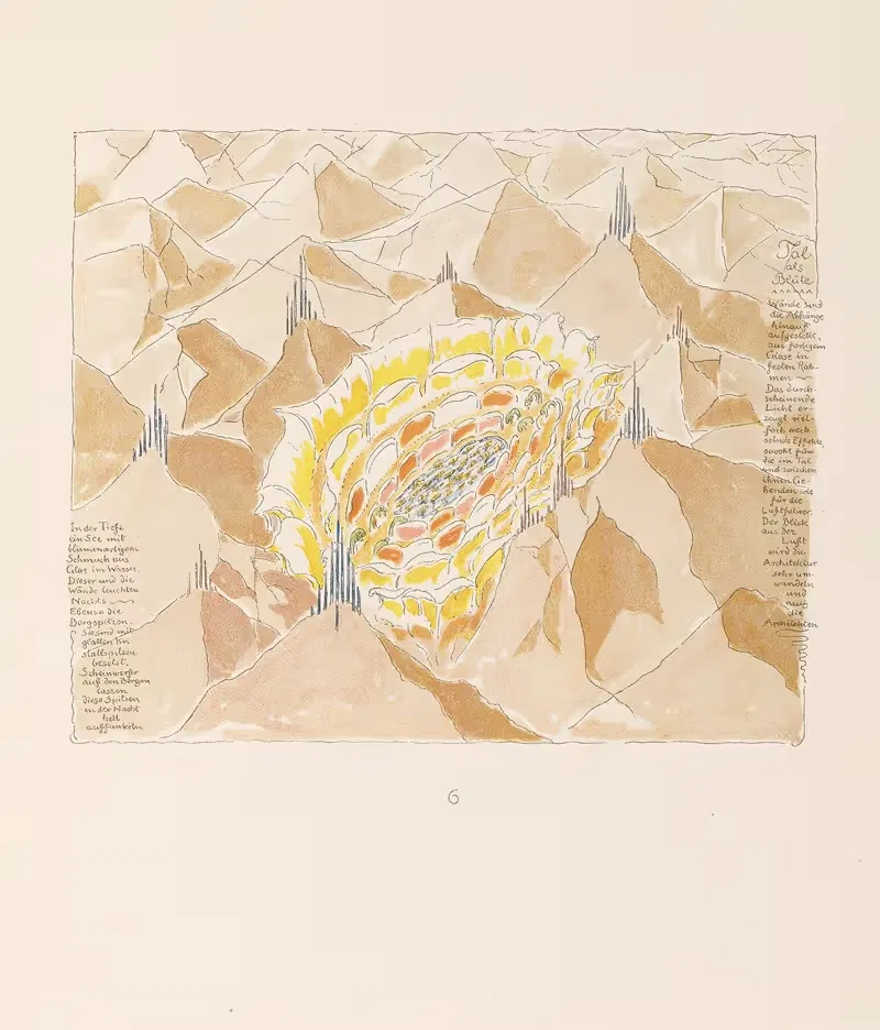 Альпийская архитектура Pl. 3 by Бруно Таут, 1919 — digital art print download