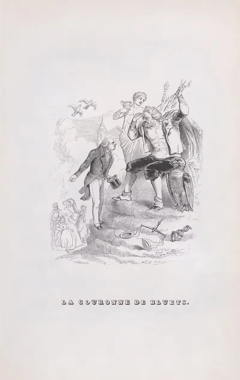 Венок из васильков by Ж. Ж. Гранвиль, 1836 — digital art print download