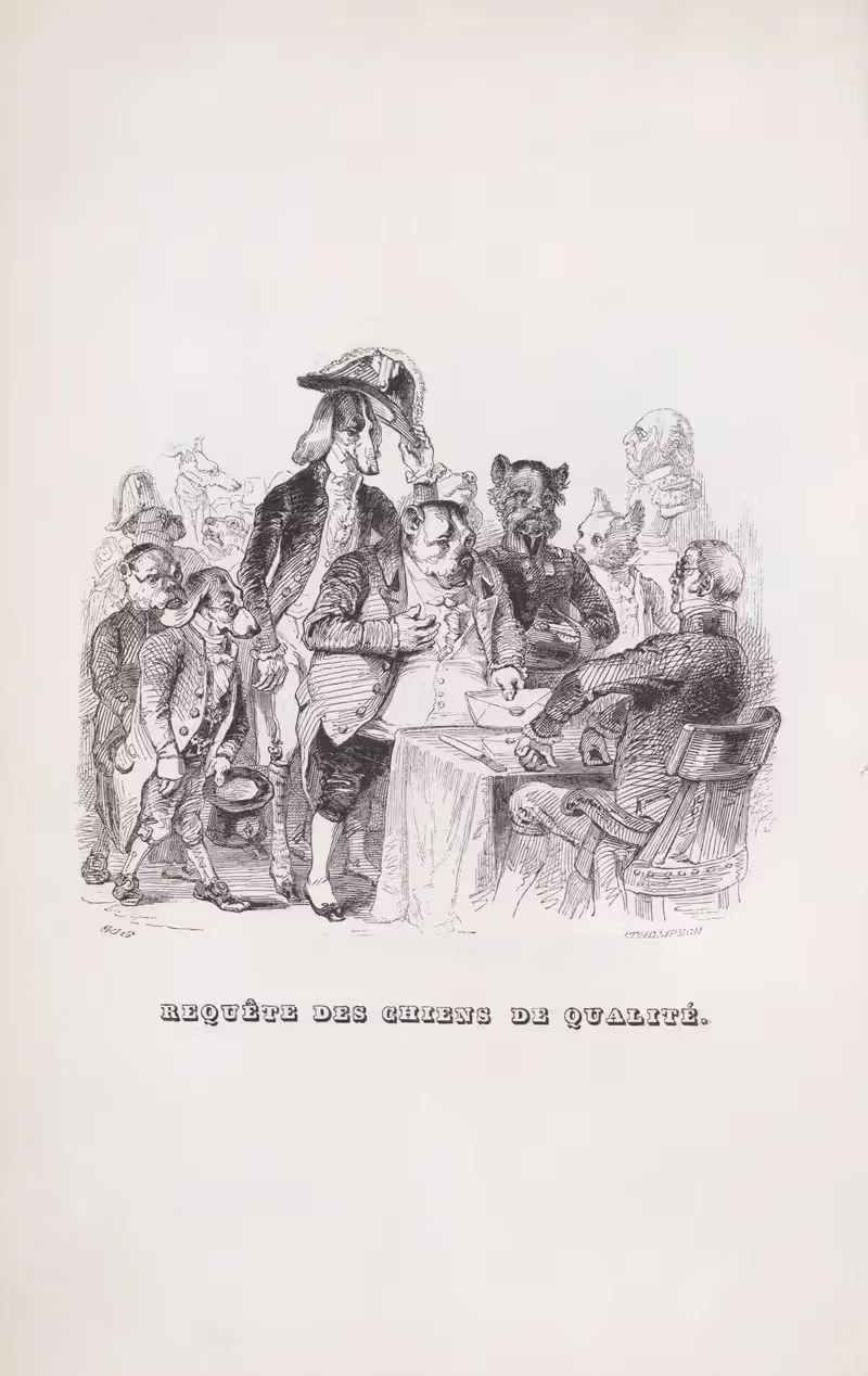 Запрос качественных собак by Ж. Ж. Гранвиль, 1836 — digital art print download