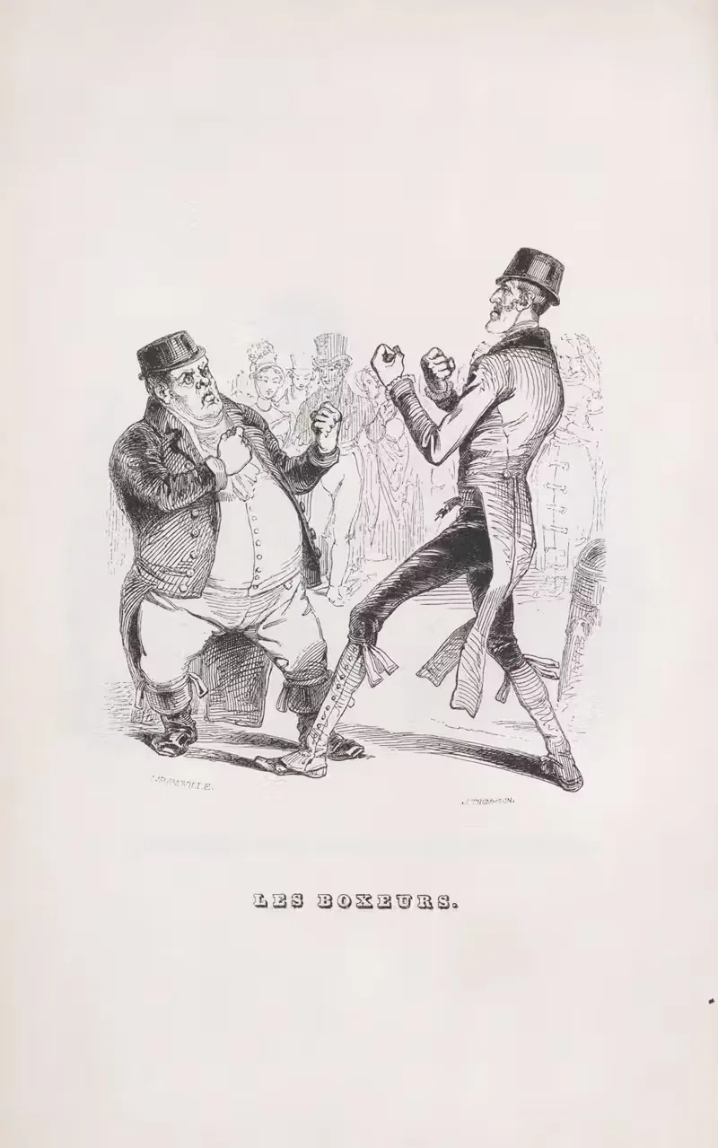 Боксеры by Ж. Ж. Гранвиль, 1836 — digital art print download