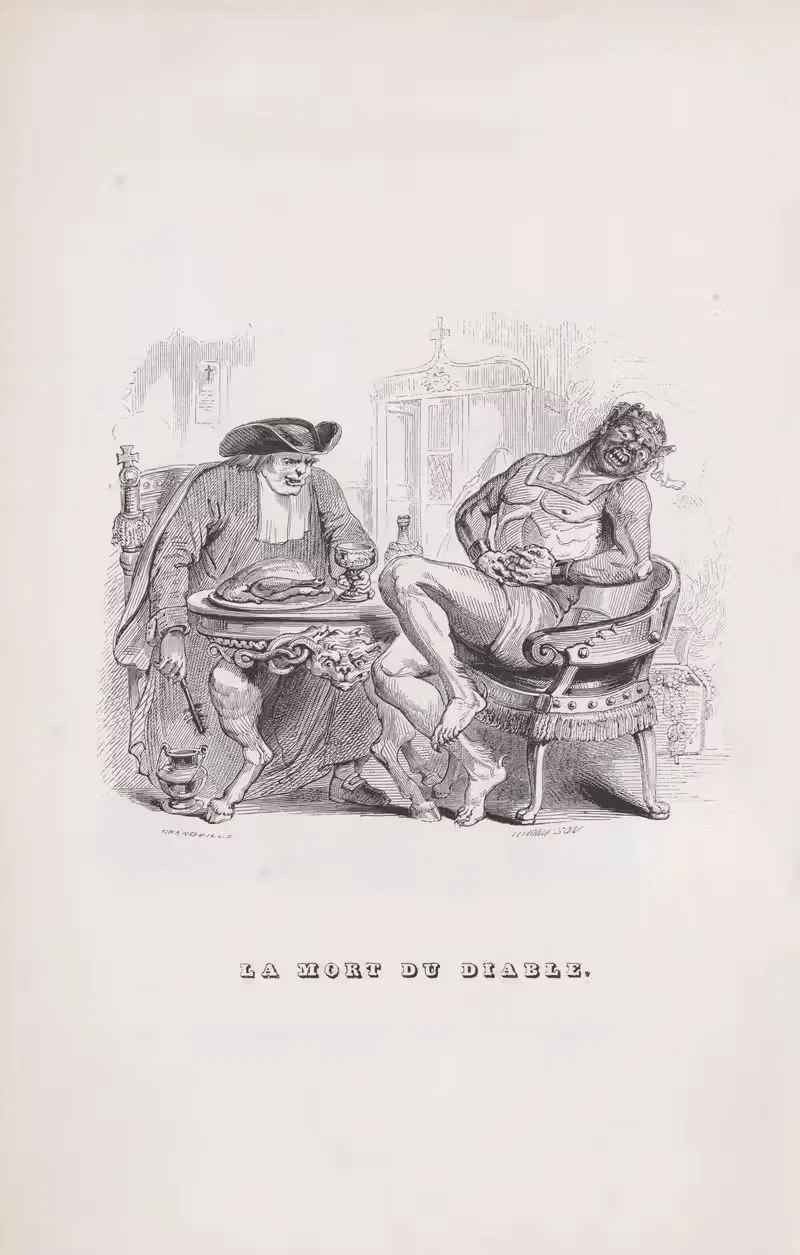 Смерть дьявола by Ж. Ж. Гранвиль, 1836 — digital art print download
