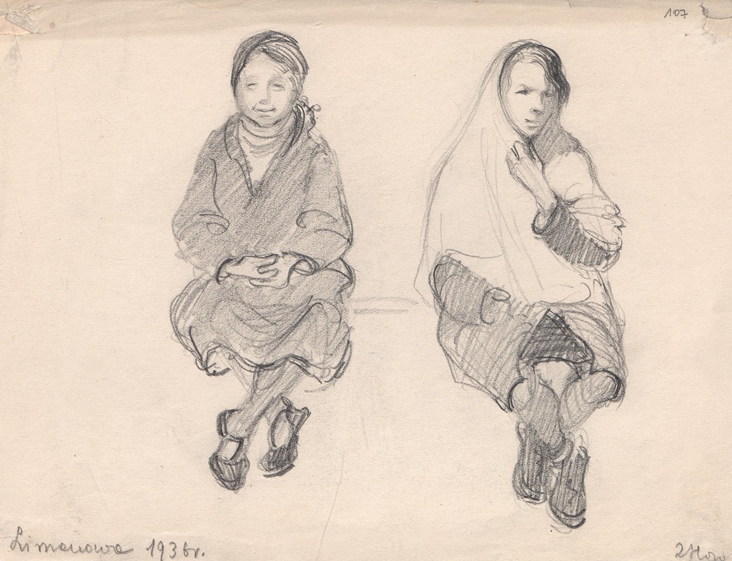 Sketchbook Pl.49 by Zofia Horodyńska, 1935-1936 — digital art print download