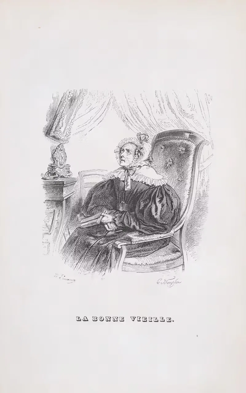 Хорошая старая женщина by Ж. Ж. Гранвиль, 1836 — digital art print download