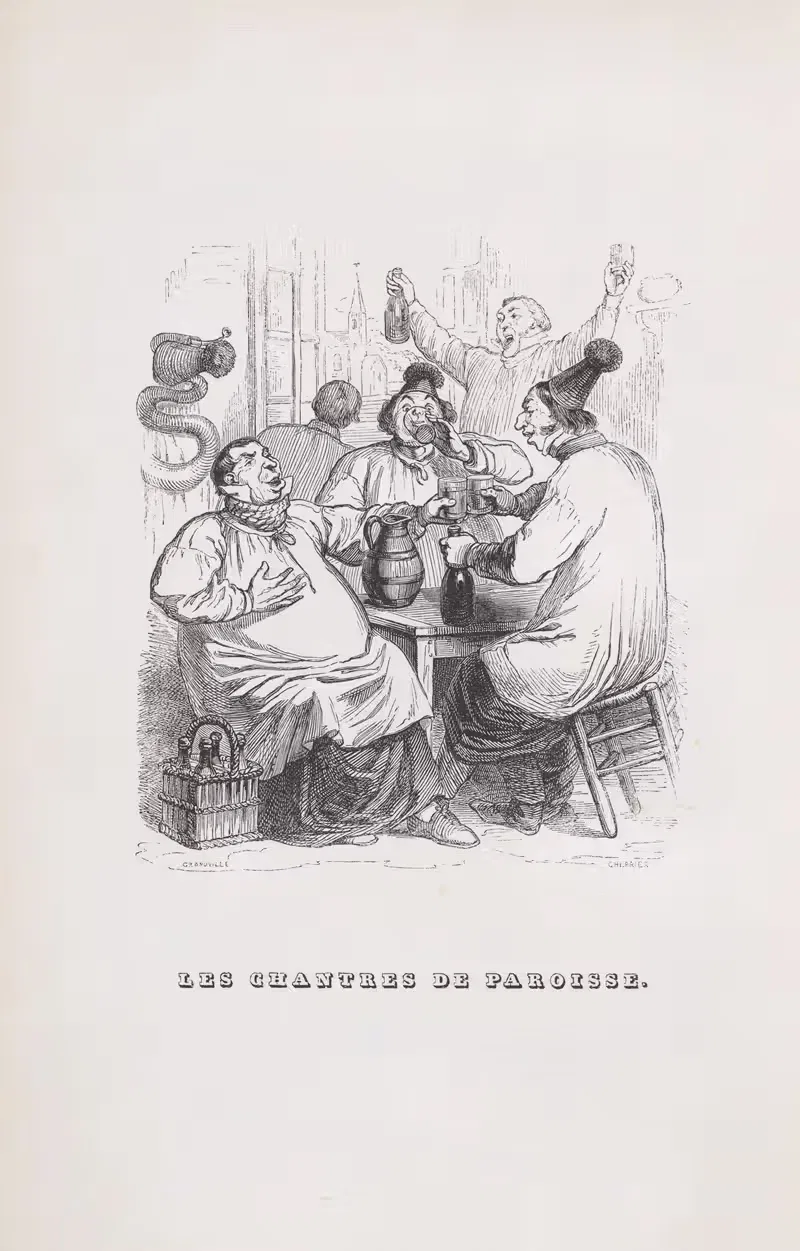 The Parish Singers by J. J. Grandville, 1836 — digital art print download