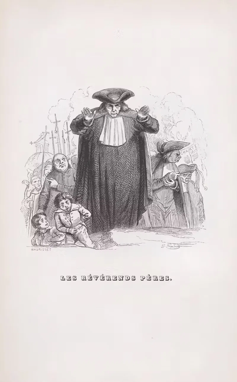 Преподобные отцы by Ж. Ж. Гранвиль, 1836 — digital art print download