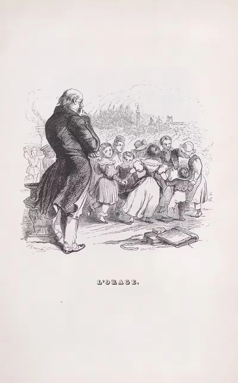 The Storm by J. J. Grandville, 1836 — digital art print download