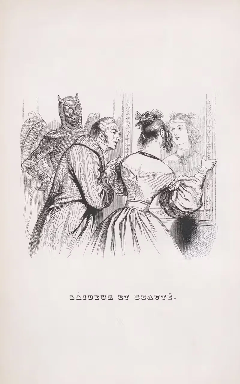 Уродство и красота by Ж. Ж. Гранвиль, 1836 — digital art print download