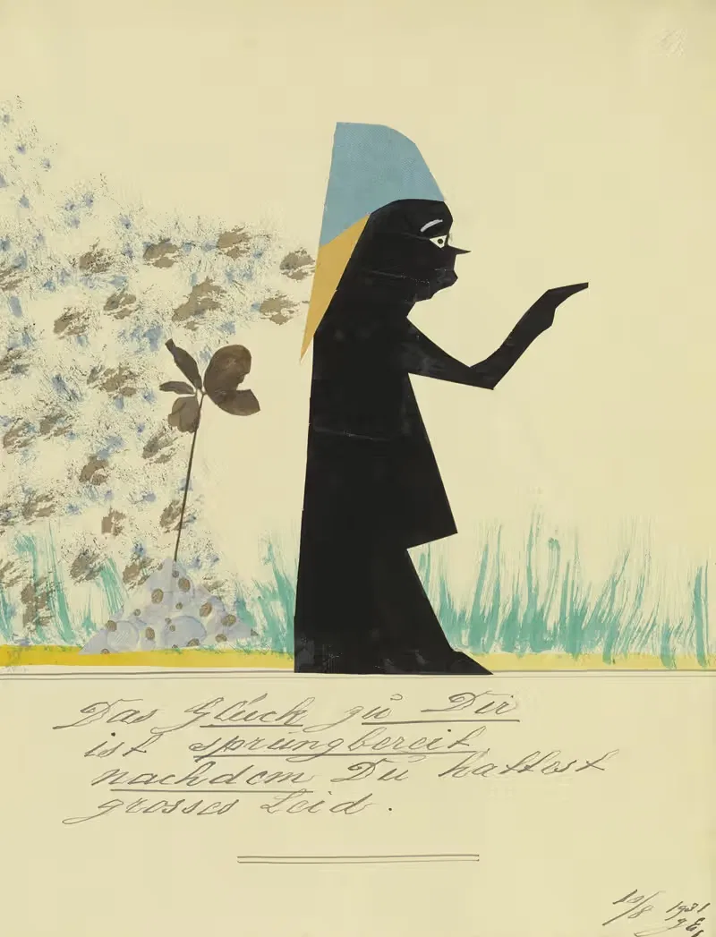 'Das Glück zu Dir ist sprungbereit …' by John Elsas, 1931 — digital art print download