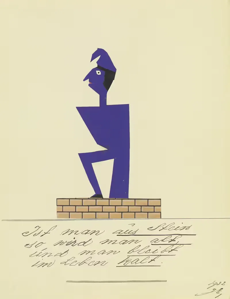 'Ist man aus Stein …' by John Elsas, 1932 — digital art print download