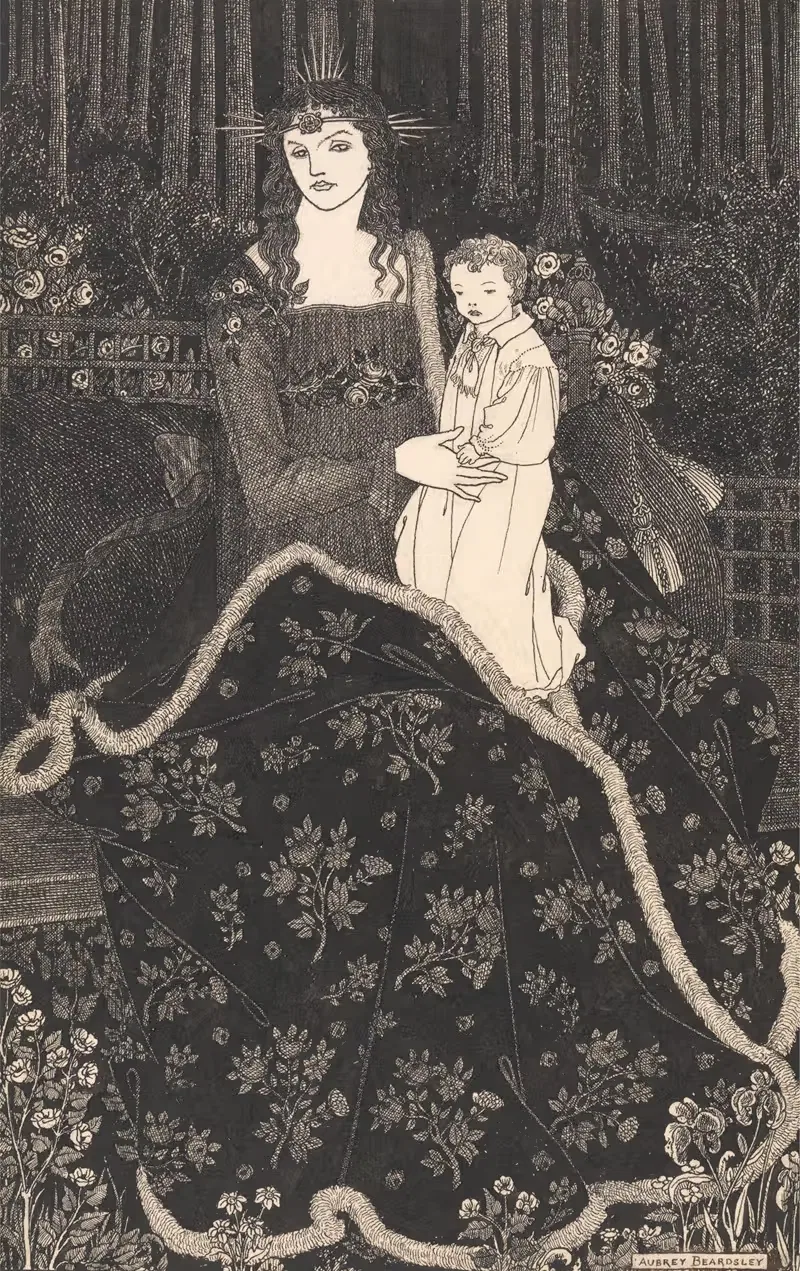 Большая рождественская открытка by Обри Винсент Бирдсли, 1895 — digital art print download
