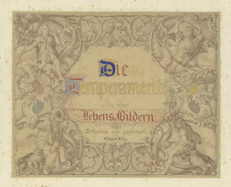 Die Temperamente in vier Lebensbildern: Titelblatt — Eduard Ille