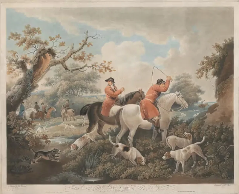 Fox Hunting. 3. The Check (After George Morland) — Edward Bell