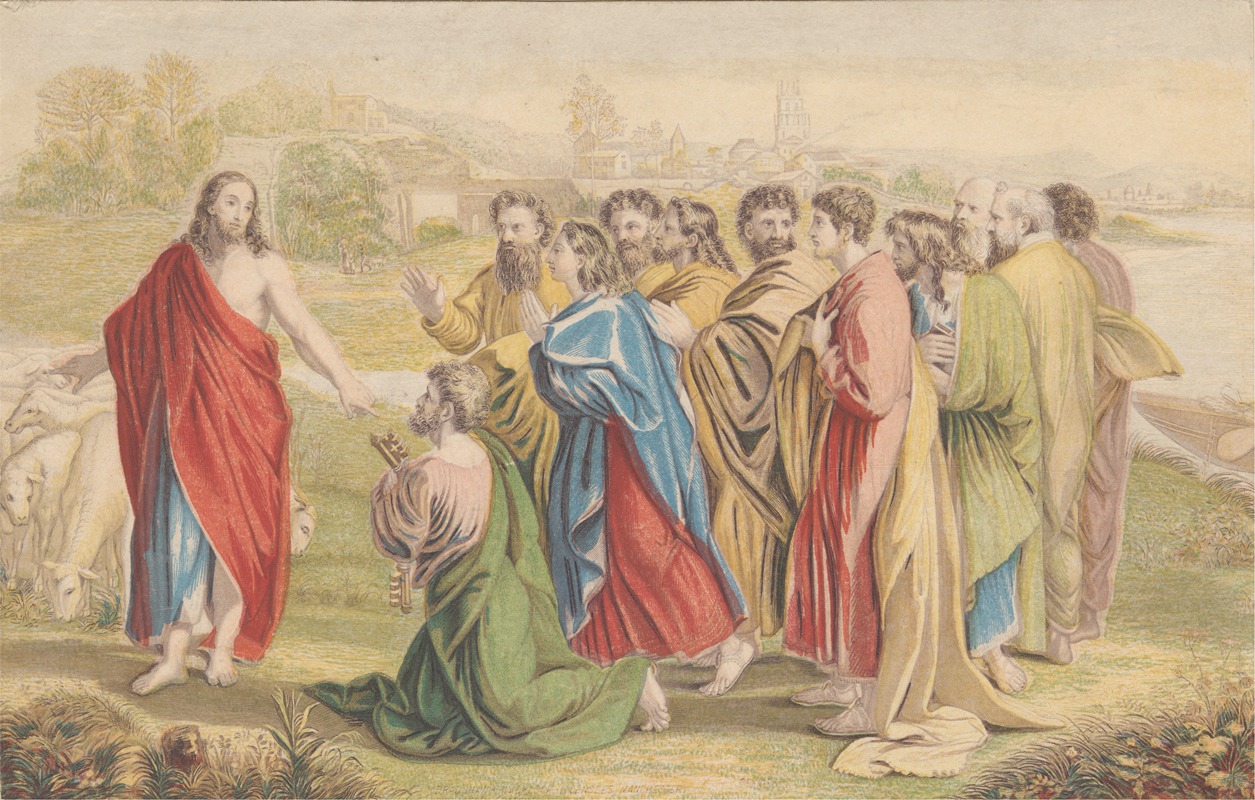 Christ's Charge to Peter by Джордж Бакстер, 1855 — digital art print download