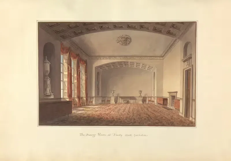 The Dining Room at Newby Hall, Yorkshire — John Buckler