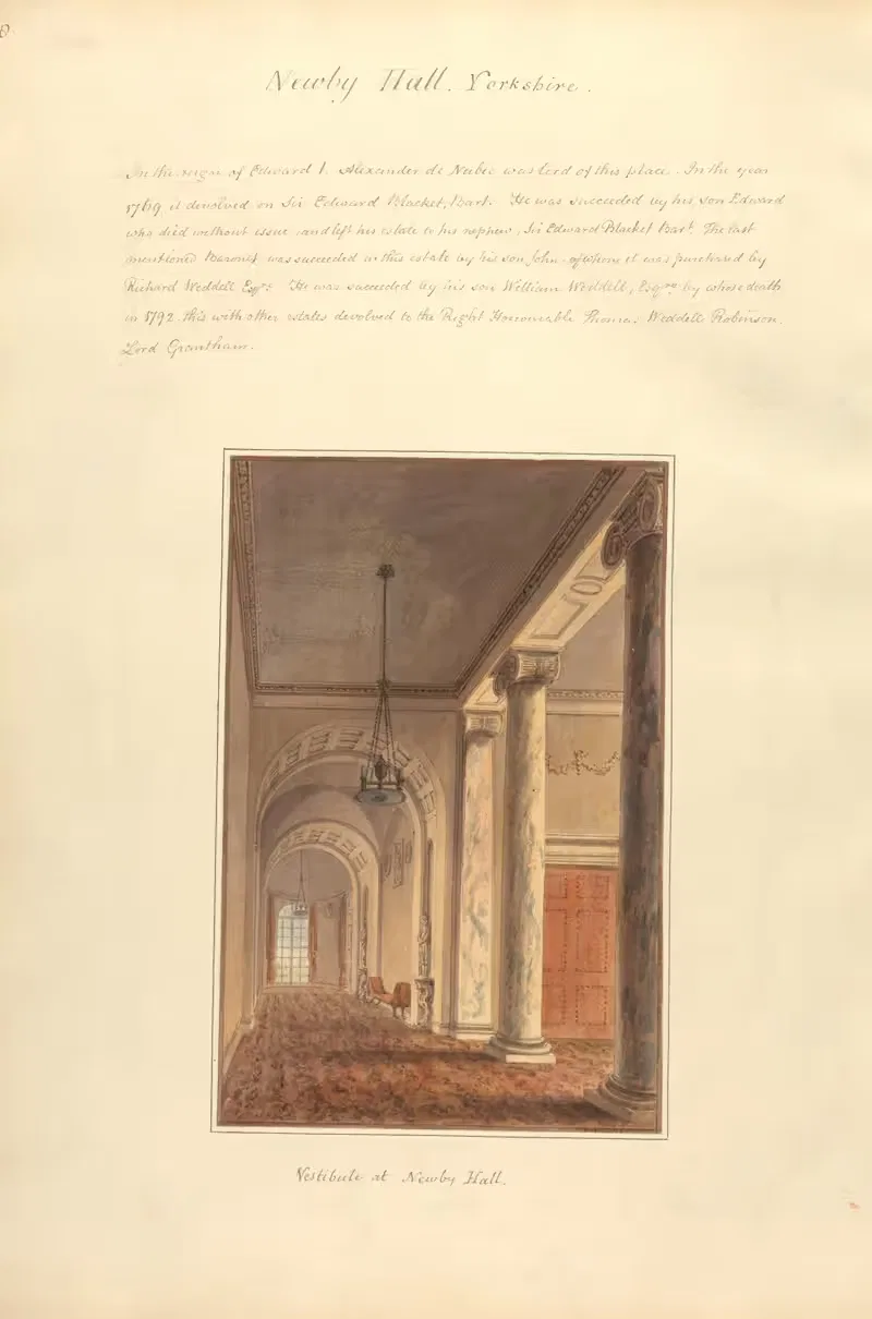 Вестибюль в Ньюби Холле by Джон Баклер, 1813 — digital art print download