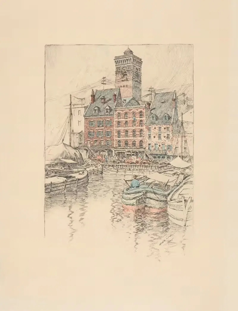 Куентис-слип в 1891 году by Шарль Фредерик Уильям Мелятц, 1905 — digital art print download