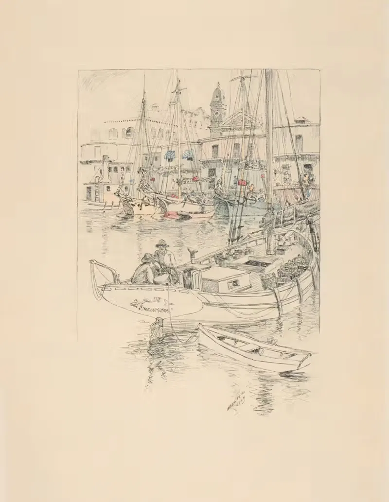 Oyster market, West Street — Charles Frederick William Mielatz