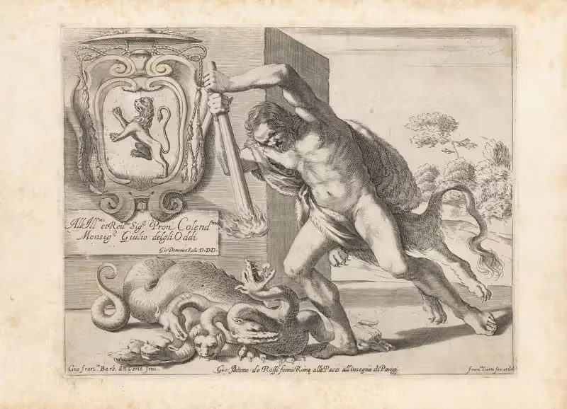 Engravings after Guercino's Libro dei Disegni Pl.01 — Francesco Curti