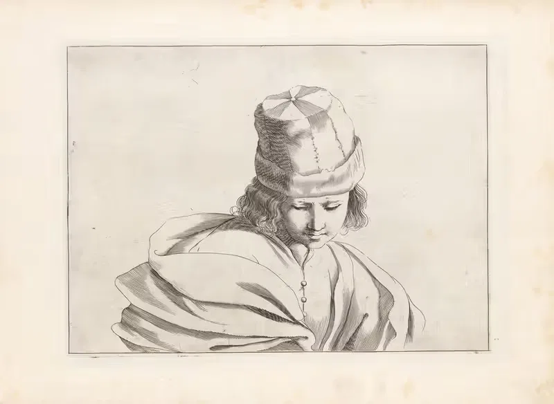 Engravings after Guercino's Libro dei Disegni Pl.03 — Francesco Curti