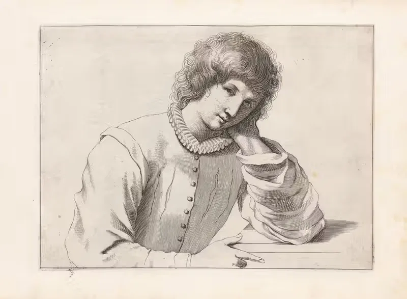 Engravings after Guercino's Libro dei Disegni Pl.04 — Francesco Curti