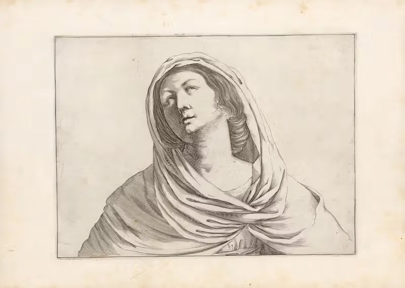 Engravings after Guercino's Libro dei Disegni Pl.07 — Francesco Curti