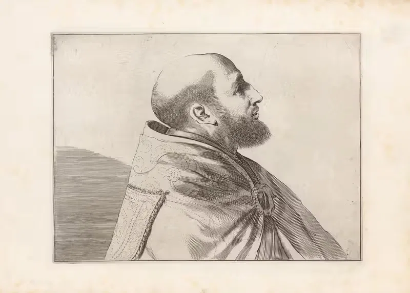 Engravings after Guercino's Libro dei Disegni Pl.08 — Francesco Curti
