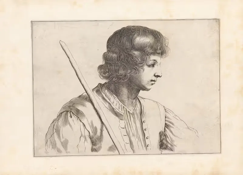 Engravings after Guercino's Libro dei Disegni Pl.12 — Francesco Curti