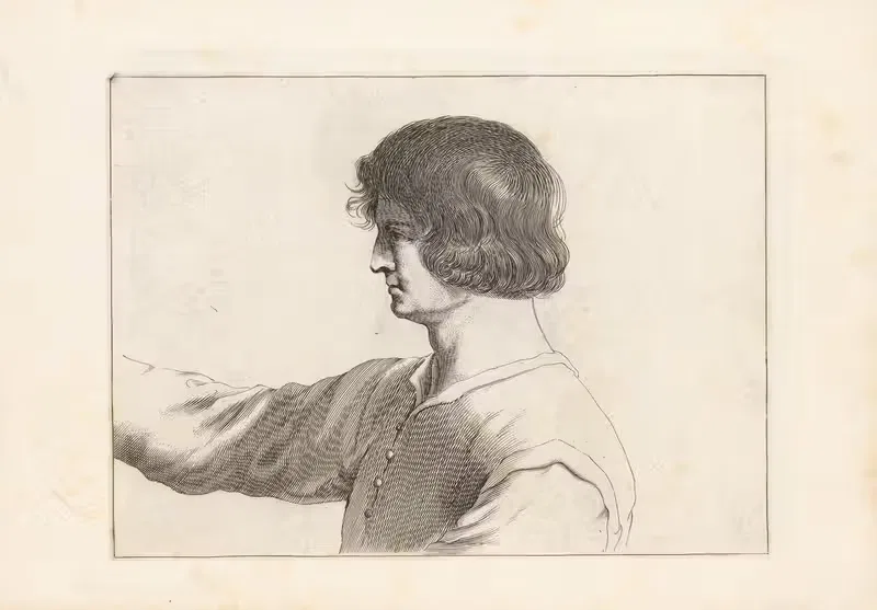 Engravings after Guercino's Libro dei Disegni Pl.14 — Francesco Curti