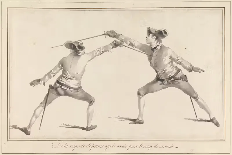Ответ на первый после того, как был отражен второй удар by Джеймс Гвин, 1763 — digital art print download