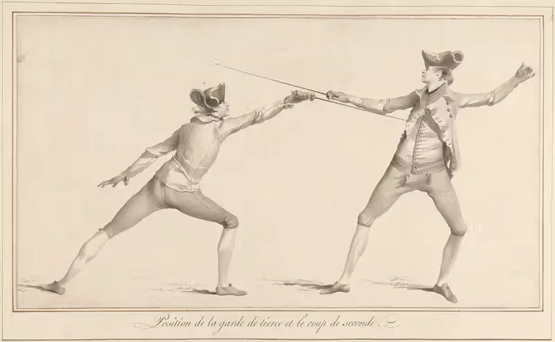 Позиция Гвардии Тирс и Удар Второй by Джеймс Гвин, 1763 — digital art print download