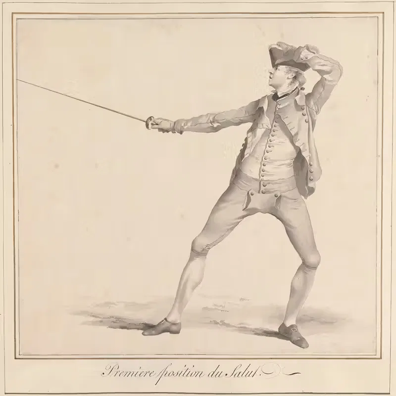 Premiere Position du Salut by James Gwin, 1763 — digital art print download