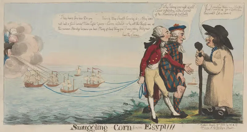 Smuggling – Corn from Egypt!!! by John Cawse, 1800 — digital art print download