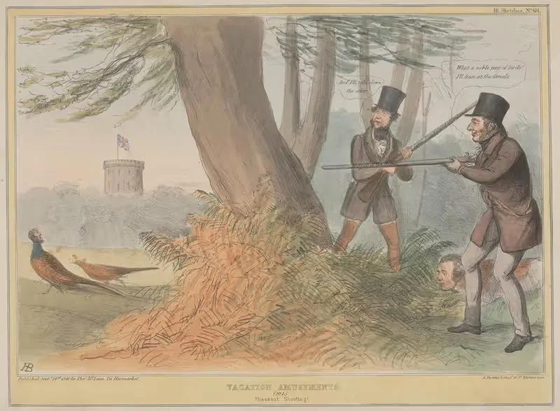 Отдых на каникулах; охота на фазанов (номер I) by Джон Дойл, 1840 — digital art print download