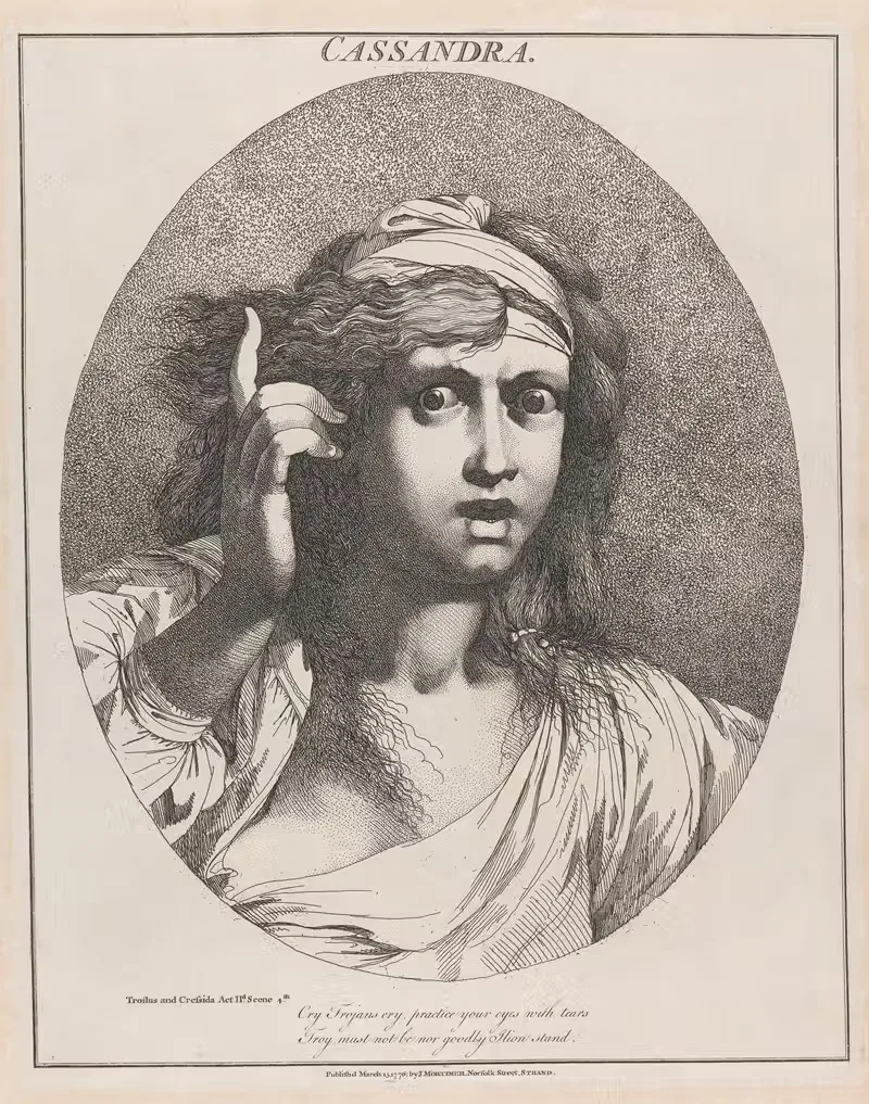 Cassandra, from Troilus and Cressida, Act II, Scene 4 — John Hamilton Mortimer